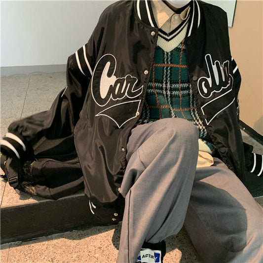 Giacca da baseball in stile Harajuku vintage da donna aspie shop neurodivergenti neurodivergenza ADHD autism dyspraxia dyslexia spectrum neurodiversity neurodiverse conditions Tourette down dyscalculia Irlen autisme dyspraxie spectre dyslexie neurodiversité affections dyscalculie neurodivergents syndrome Asperger