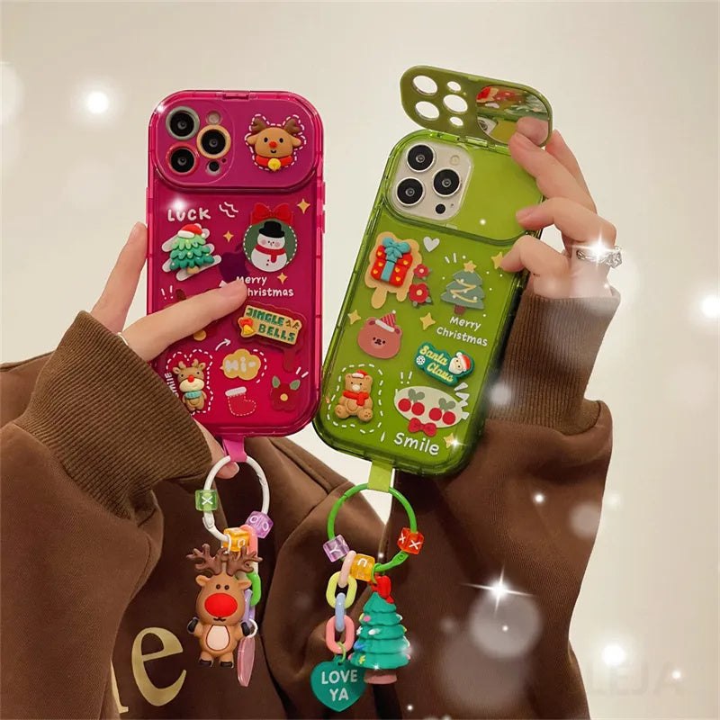 Custodia cover di Natale con Babbo Natale e alce iPhone 15 14 13 12 11 Pro Max Pro aspie shop neurodivergenti neurodivergenza ADHD autism dyspraxia dyslexia spectrum neurodiversity neurodiverse conditions Tourette down dyscalculia Irlen autisme dyspraxie spectre dyslexie neurodiversité affections dyscalculie neurodivergents syndrome Asperger moda donna uomo bambino abbigliamento accessori mode femmes hommes enfants vêtements accessoires fashion women men children clothing accessories