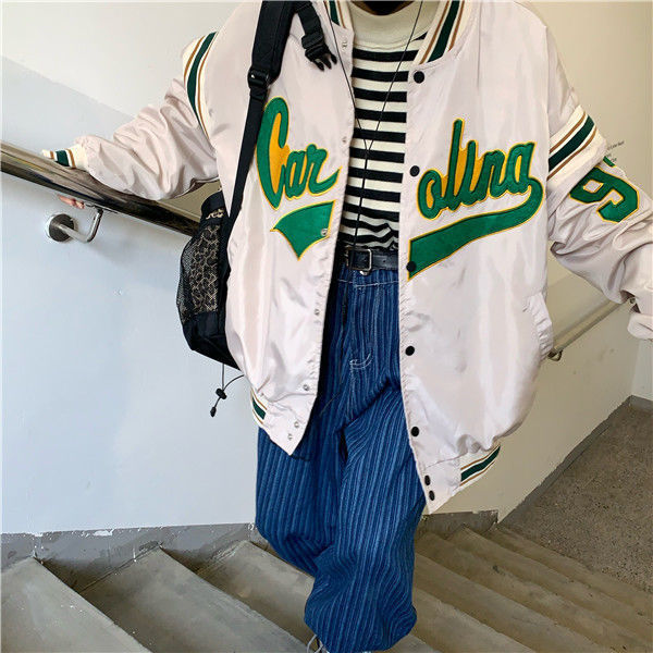 Giacca da baseball in stile Harajuku vintage da donna aspie shop neurodivergenti neurodivergenza ADHD autism dyspraxia dyslexia spectrum neurodiversity neurodiverse conditions Tourette down dyscalculia Irlen autisme dyspraxie spectre dyslexie neurodiversité affections dyscalculie neurodivergents syndrome Asperger