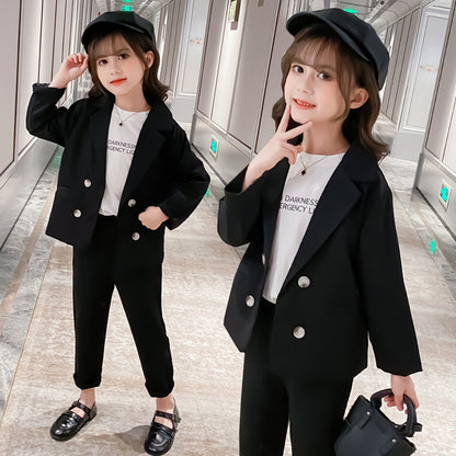 Completo giacca e pantalone bambina in stile koreano adhd spettro autistico