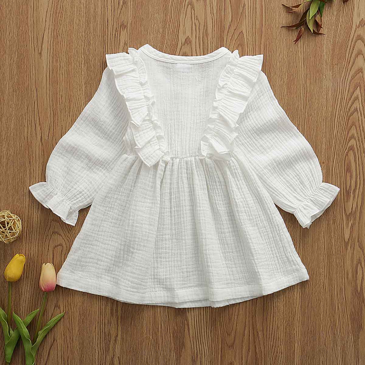 Vestito da bambina in cotone maniche lunghe monocromo aspie asperger spettro autistico adhd