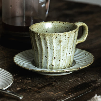 Set di tazza e piattino per la colazione in ceramica grezza in stile retrò adhd asperger aspie shop spettro autistico neurodivergenza