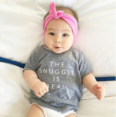 T-shirt THE SNUGGLE IS REAL per baby adhd aspie shop aspergher neurodiversi dsa