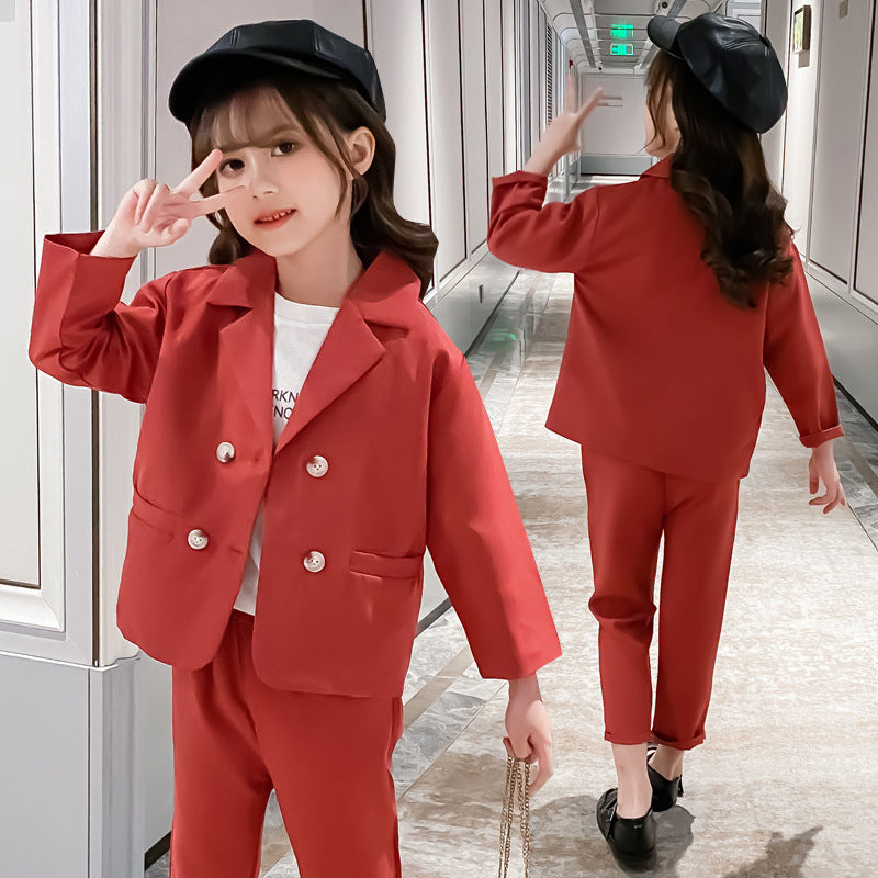 Completo giacca e pantalone bambina in stile koreano adhd spettro autistico