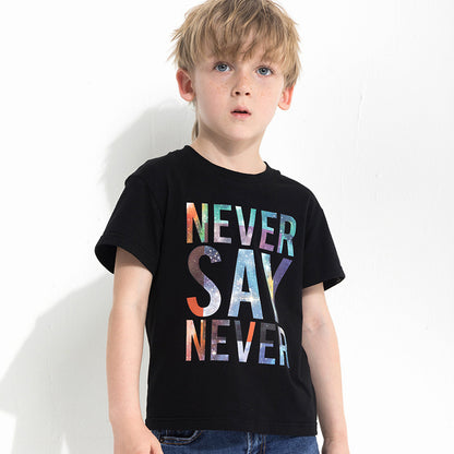 T-shirt NEVER SAY NEVER per bambini aspie shop asperger autismo adhd