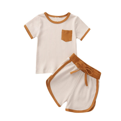 Set completo estivo maglietta e pantaloncino per bambini in stile vintage adhd aspie shop asperger autismo