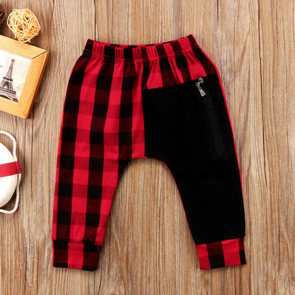 Pantalone harem pant tessuto plaid casual per baby e bambini adhd aspie shop asperger autismo