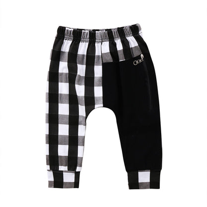 Pantalone harem pant tessuto plaid casual per baby e bambini adhd aspie shop asperger autismo