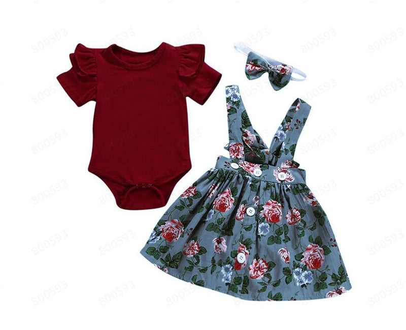 Set completo baby pagliaccetto, gonna e pantaloncino - Aspie Shop