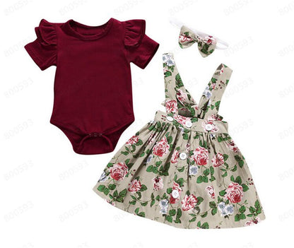 Set completo baby pagliaccetto, gonna e pantaloncino - Aspie Shop