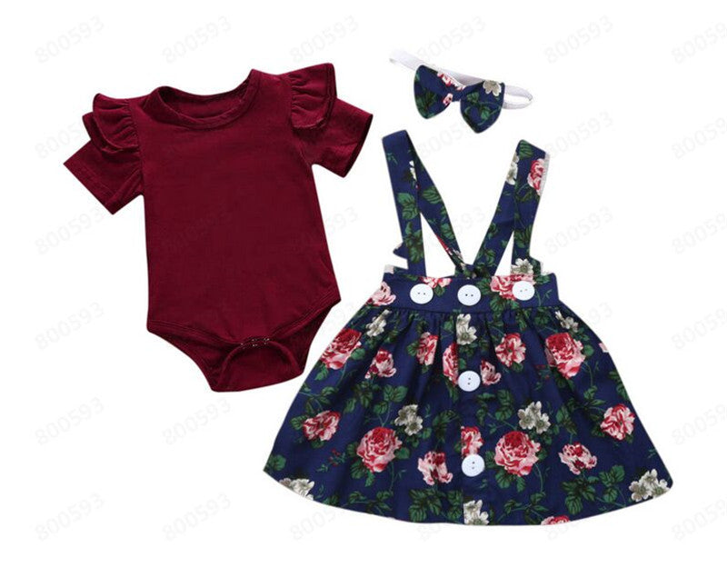 Set completo baby pagliaccetto, gonna e pantaloncino - Aspie Shop