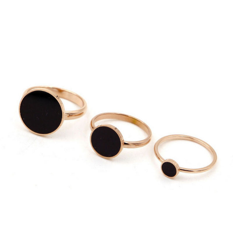 Anello black hole in acciaio al titanio placcato oro rosa adhd aspie shop asperger autismo