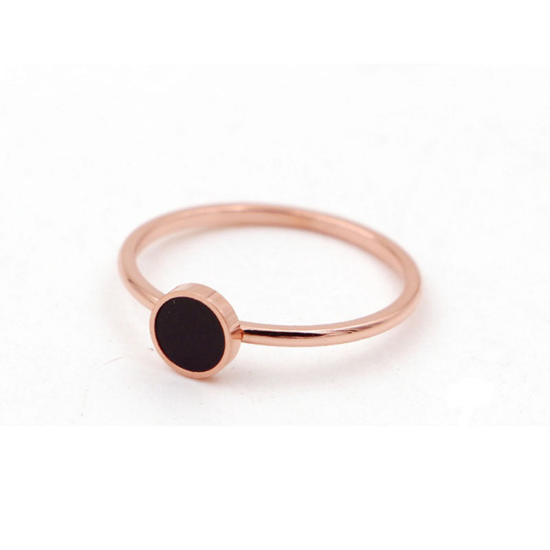 Anello black hole in acciaio al titanio placcato oro rosa adhd aspie shop asperger autismo