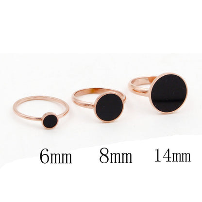 Anello black hole in acciaio al titanio placcato oro rosa adhd aspie shop asperger autismo