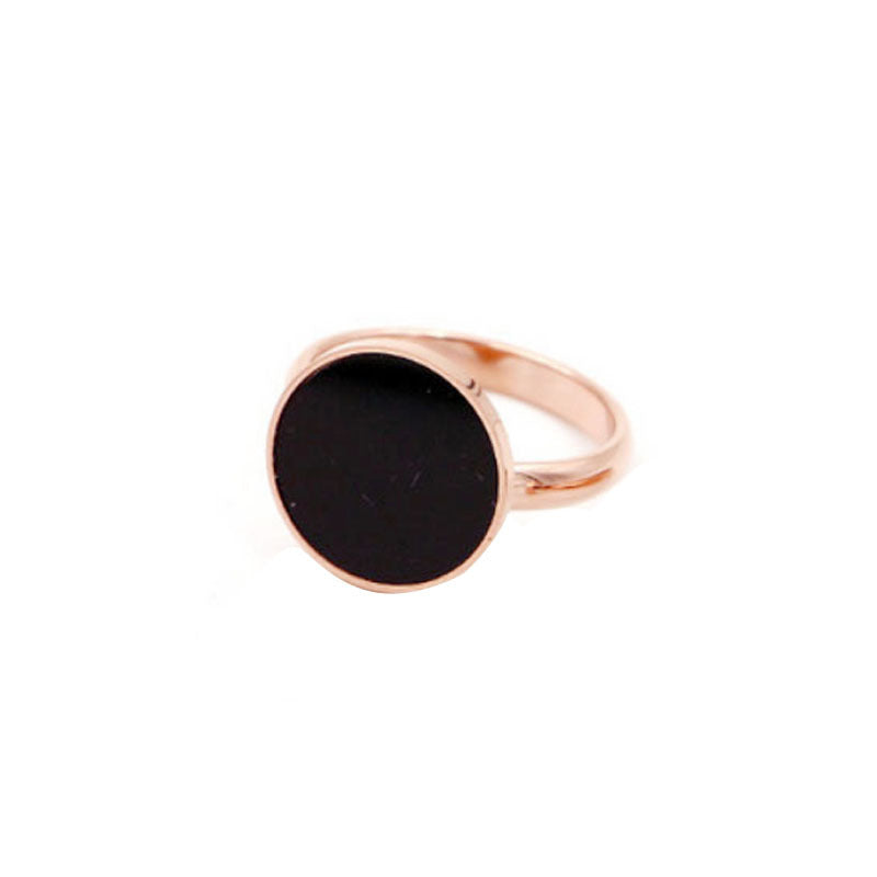 Anello black hole in acciaio al titanio placcato oro rosa adhd aspie shop asperger autismo