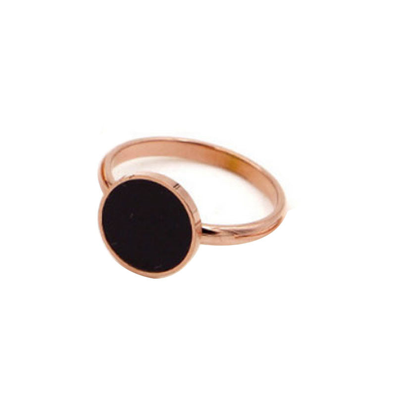 Anello black hole in acciaio al titanio placcato oro rosa adhd aspie shop asperger autismo