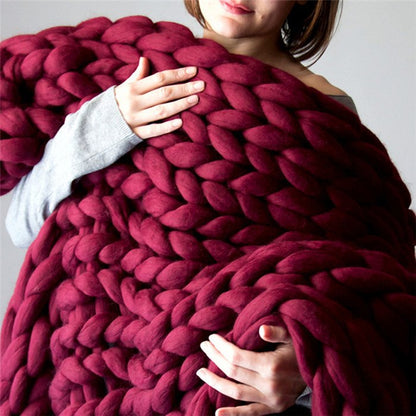 Coperta in lana merino gigante intrecciata a mano adhd aspie shop asperger spettro autistico autism neurodivergent