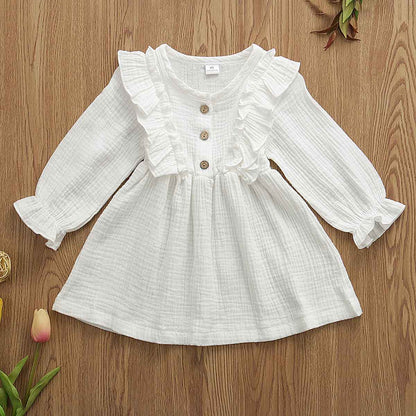 Vestito da bambina in cotone maniche lunghe monocromo aspie asperger spettro autistico adhd