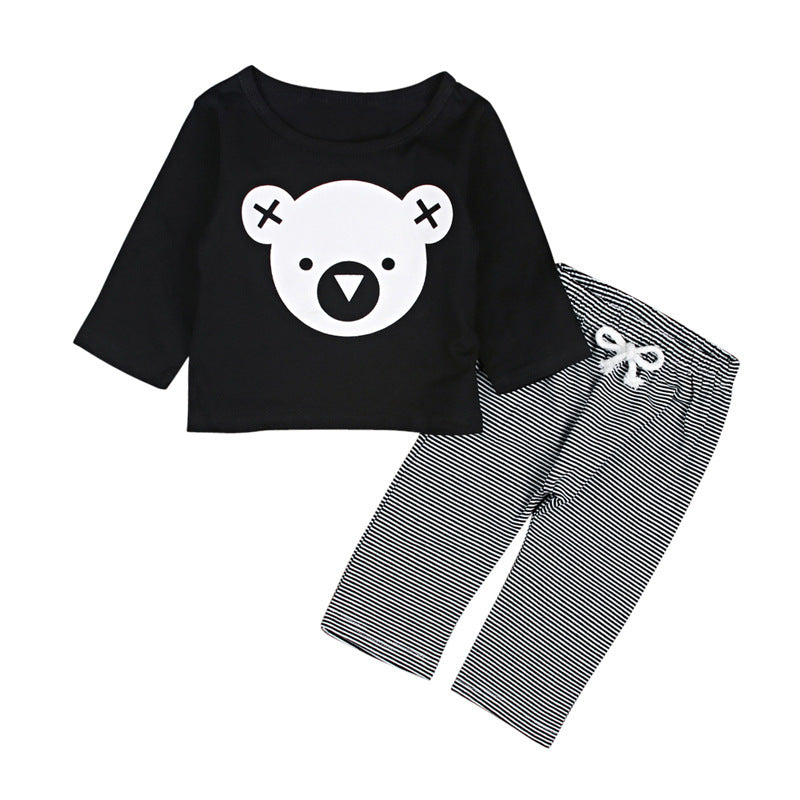 Set completo pantaloni a righe e maglietta top koala due pezzi per bambini adhd aspie shop neurodivergenti asperger