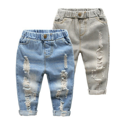 Jeans tuta strappati ripped per baby e bambini in stile koreano adhd aspie shop asperger autismo spettro