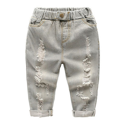 Jeans tuta strappati ripped per baby e bambini in stile koreano adhd aspie shop asperger autismo spettro