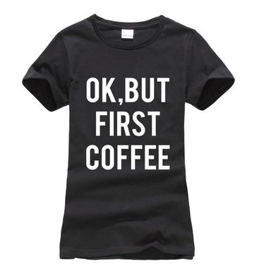 T-shirt donna OK, BUT FIRST COFFEE adhd aspie shop asperger autistic dyslexia neruodivergent