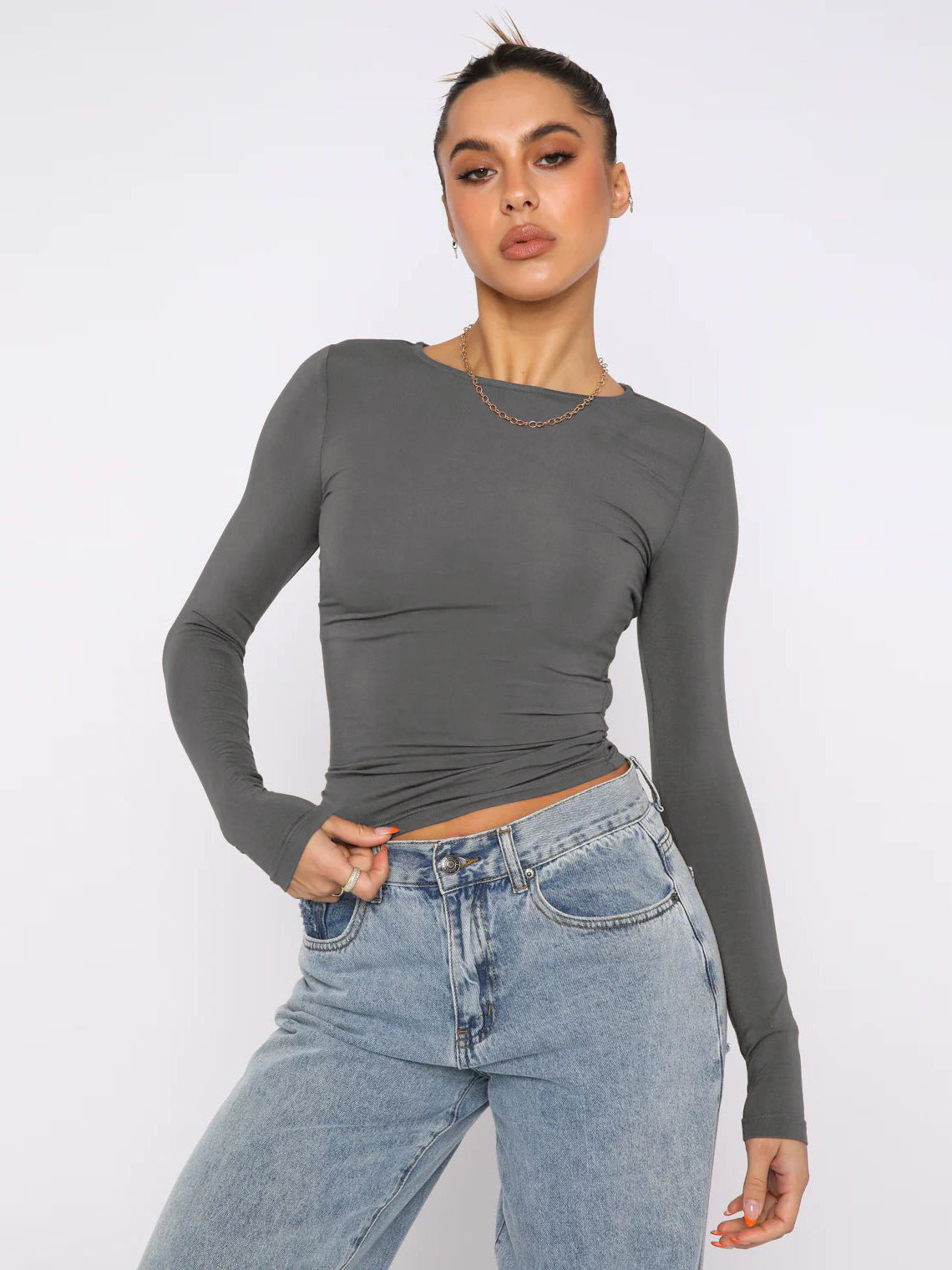 Crop top maniche lunghe alla moda slim fit da donna aspie shop neurodivergenti neurodivergenza ADHD autism dyspraxia dyslexia spectrum neurodiversity neurodiverse conditions Tourette down dyscalculia Irlen autisme dyspraxie spectre dyslexie neurodiversité affections dyscalculie neurodivergents syndrome Asperger moda donna uomo bambino abbigliamento accessori mode femmes hommes enfants vêtements accessoires fashion women men children clothing accessories