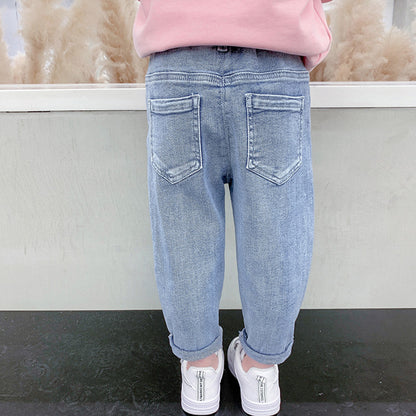 Jeans stretch cuori per bambine in stile street fashion adhd aspie shop asperger autismo dsa