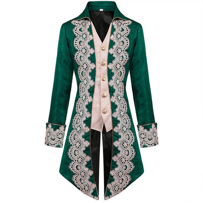 Costume cosplay medievale in stile Steampunk a coda di rondine da uomo - Aspie Shop