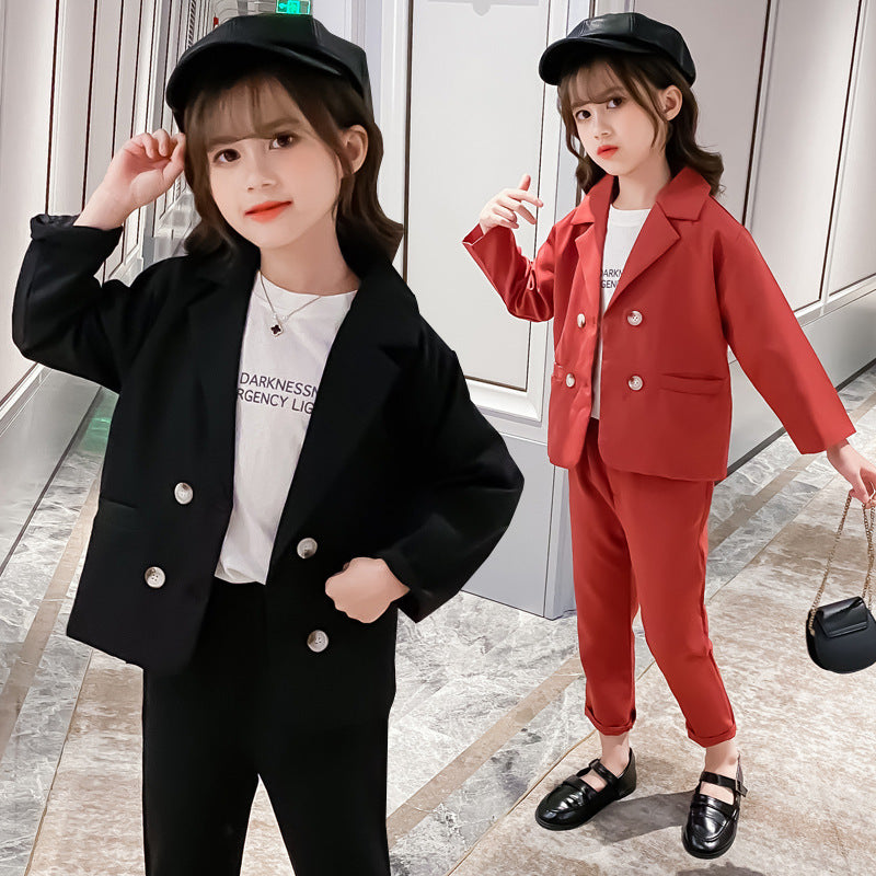 Completo giacca e pantalone bambina in stile koreano adhd spettro autistico