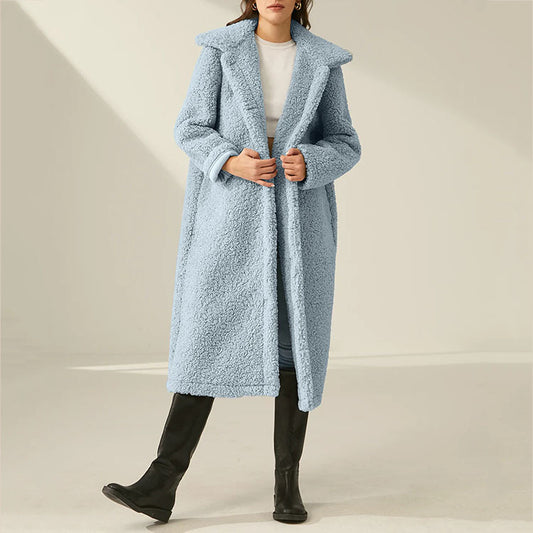 Cappotto lungo monopetto donna color celeste adhd aspie shop neurodivergenti neurodivergenza ADHD autism dyspraxia dyslexia spectrum neurodiversity neurodiverse conditions Tourette down dyscalculia Irlen autisme dyspraxie spectre dyslexie neurodiversité affections dyscalculie neurodivergents syndrome Asperger