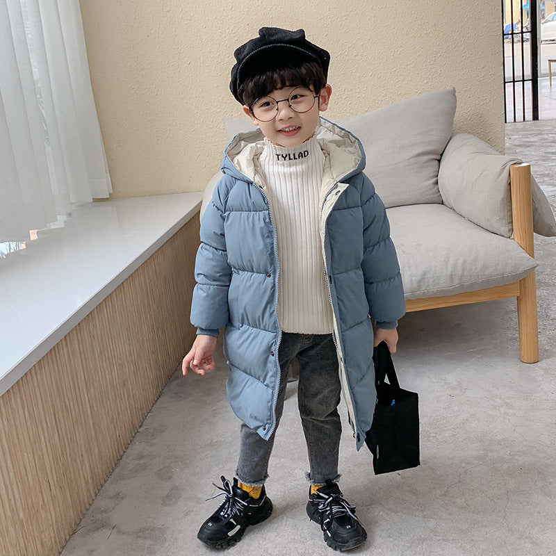 Giaccone piumino lungo bambino monocromo in stile koreano aspie shop asperger neurodivergenza