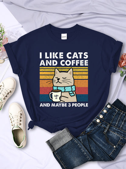 T-shirt I LIKE CATS AND COFFEE adhd aspie shop asperger