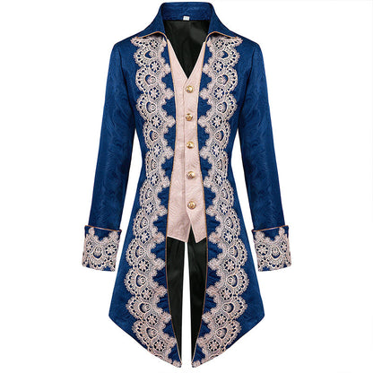 Costume cosplay medievale in stile Steampunk a coda di rondine da uomo - Aspie Shop