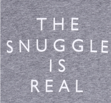 T-shirt THE SNUGGLE IS REAL per baby adhd aspie shop aspergher neurodiversi dsa