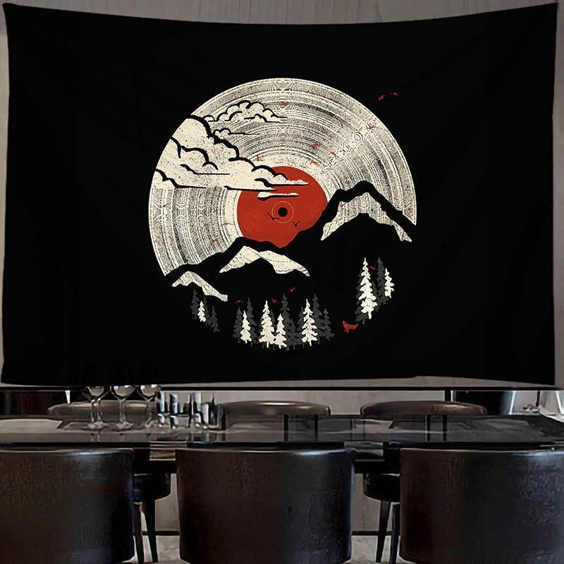 Vintage Japanese Mountains Tapestry - Aspie Shop