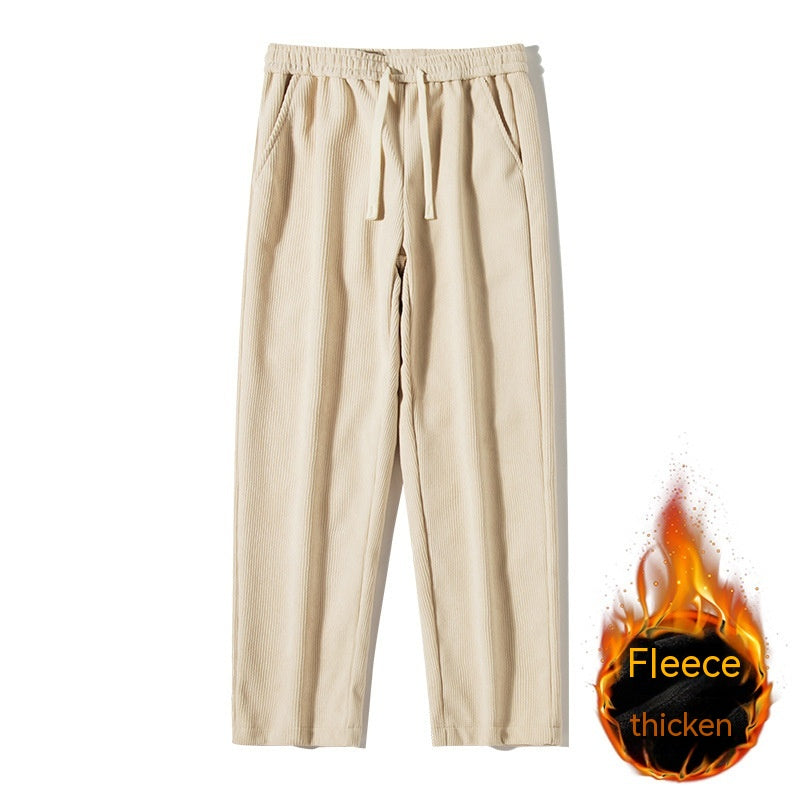 Pantalone casual foderato in pile in velluto a coste in stile Hong Kong da uomo adhd aspie shop per neurodivergenti asperger tourette