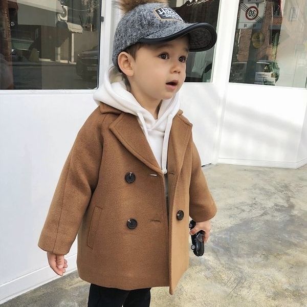 Cappotto di lana a doppiopetto per bambini in stile koreano adhd aspie shop asperger autismo dsa dislessia