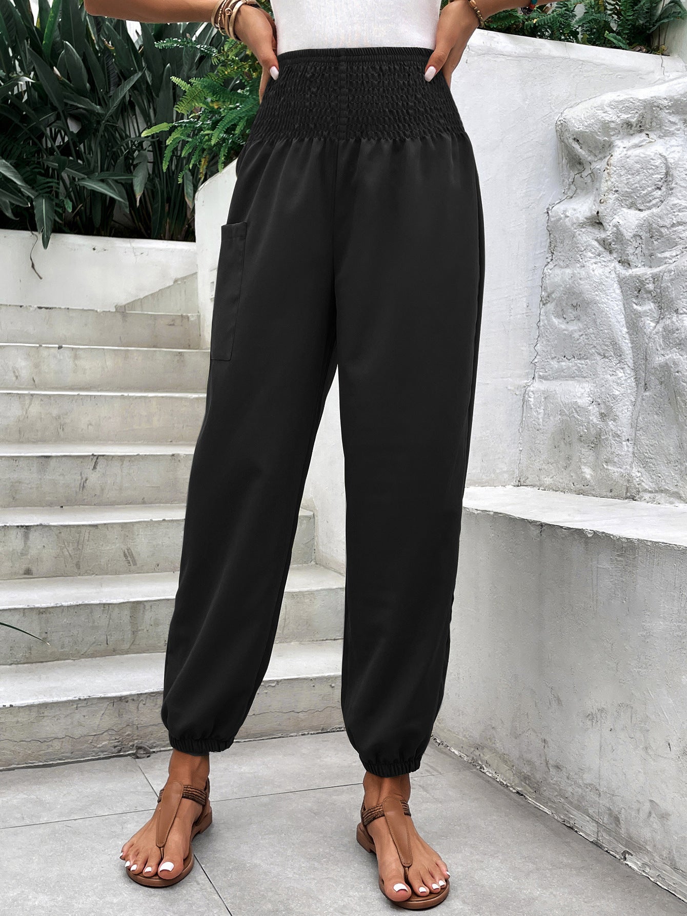 Pantaloni estivi a vita alta elasticizzata comodi casual da donna aspie shop neurodivergenti neurodivergenza ADHD autism dyspraxia dyslexia spectrum neurodiversity neurodiverse conditions Tourette down dyscalculia Irlen autisme dyspraxie spectre dyslexie neurodiversité affections dyscalculie neurodivergents syndrome Asperger moda donna uomo bambino abbigliamento accessori mode femmes hommes enfants vêtements accessoires fashion women men children clothing accessories