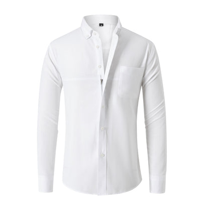 Camicia non iron in tessuto Oxford a maniche lunghe con cerniera nascosta da uomo adhd aspie shop per neurodivergenti asperger autismo