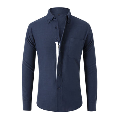 Camicia non iron in tessuto Oxford a maniche lunghe con cerniera nascosta da uomo adhd aspie shop per neurodivergenti asperger autismo