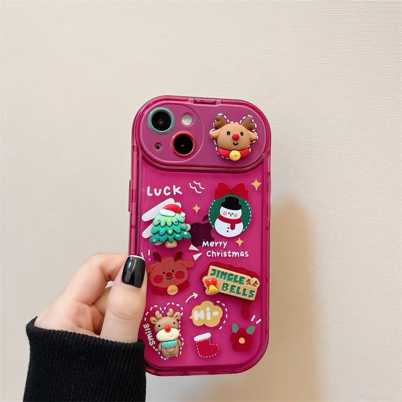 Custodia cover di Natale con Babbo Natale e alce iPhone 15 14 13 12 11 Pro Max Pro aspie shop neurodivergenti neurodivergenza ADHD autism dyspraxia dyslexia spectrum neurodiversity neurodiverse conditions Tourette down dyscalculia Irlen autisme dyspraxie spectre dyslexie neurodiversité affections dyscalculie neurodivergents syndrome Asperger moda donna uomo bambino abbigliamento accessori mode femmes hommes enfants vêtements accessoires fashion women men children clothing accessories