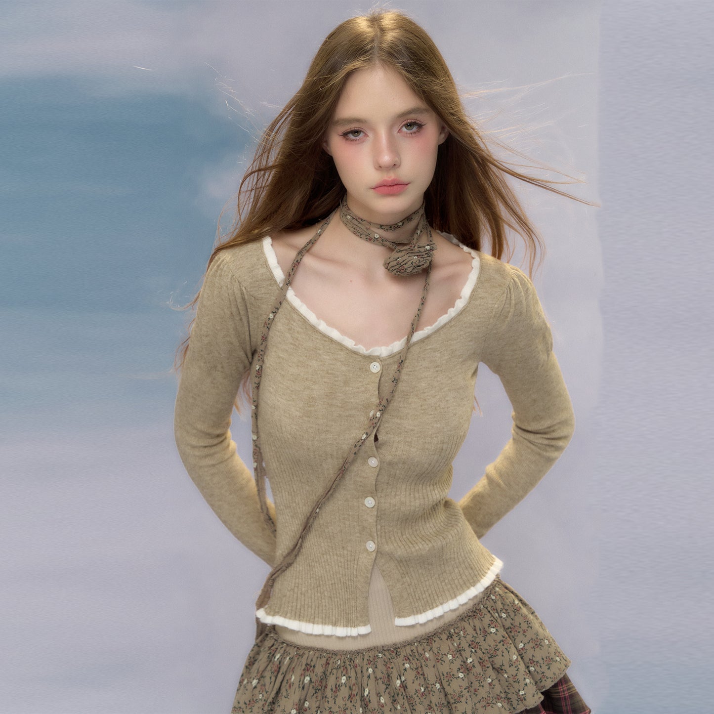 Maglia cardigan in lana e pizzo in stile vintage per ragazze adhd aspie shop asperger autismo