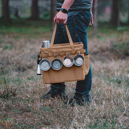 Borsa porta attrezzi e stoviglie per attività outdoor in stile vintage adhd aspie shop neurodivergenti neurodivergenza ADHD autism dyspraxia dyslexia spectrum neurodiversity neurodiverse conditions Tourette down dyscalculia Irlen autisme dyspraxie spectre dyslexie neurodiversité affections dyscalculie neurodivergents syndrome Asperger