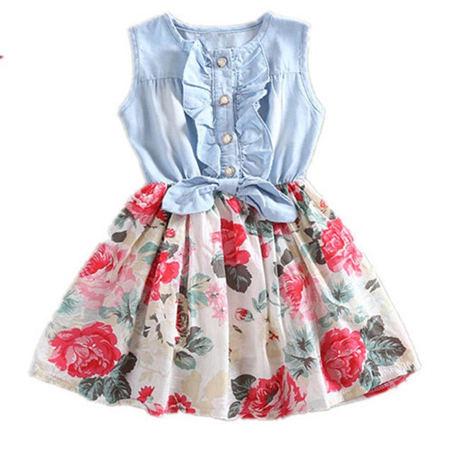 Abito estivo casual floreale per bambina - Aspie Shop