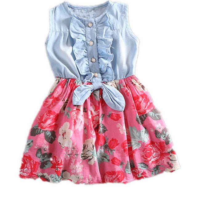 Abito estivo casual floreale per bambina - Aspie Shop