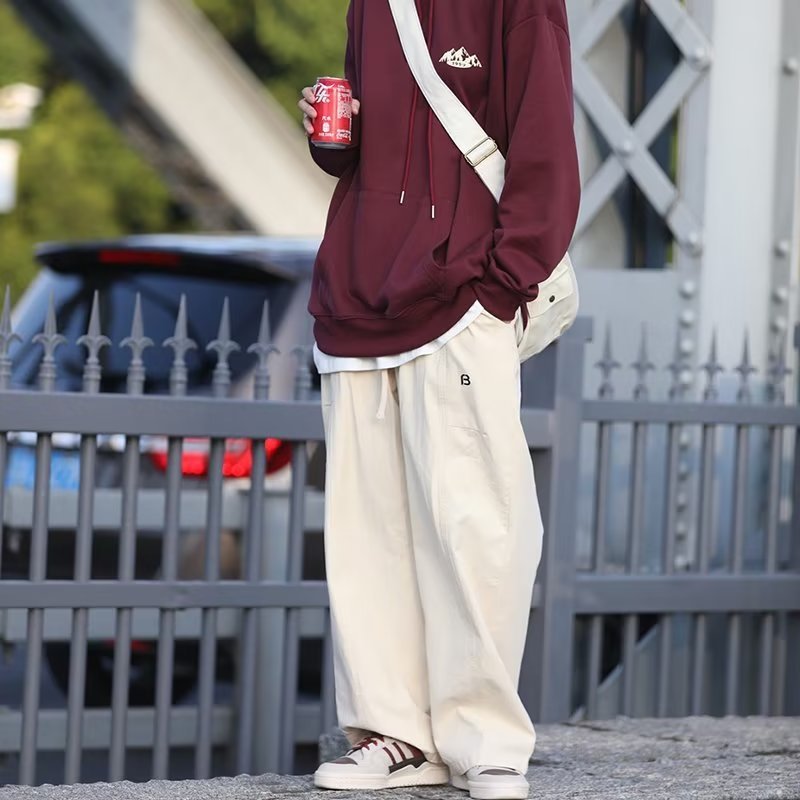 Basic summer loose fit cargo trousers for boys and men Aspie Shop
