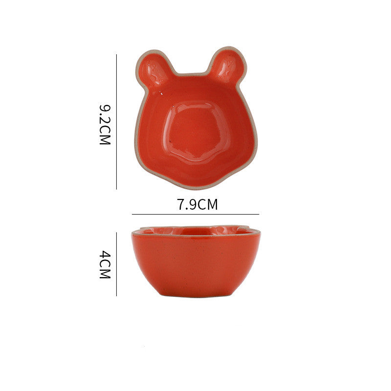 Set simpatico di piattini in ceramica per salse e snacks in tema animali adhd aspie asperger autismo spettro