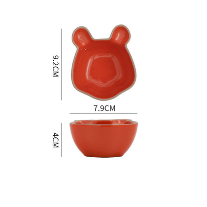 Set simpatico di piattini in ceramica per salse e snacks in tema animali adhd aspie asperger autismo spettro