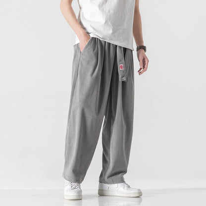 Pantaloni casual ampi in velluto a coste primaverili ed estivi da uomo aspie shop neurodivergenti neurodivergenza ADHD autism dyspraxia dyslexia spectrum neurodiversity neurodiverse conditions Tourette down dyscalculia Irlen autisme dyspraxie spectre dyslexie neurodiversité affections dyscalculie neurodivergents syndrome Asperger moda donna uomo bambino abbigliamento accessori mode femmes hommes enfants vêtements accessoires fashion women men children clothing accessories kung fu